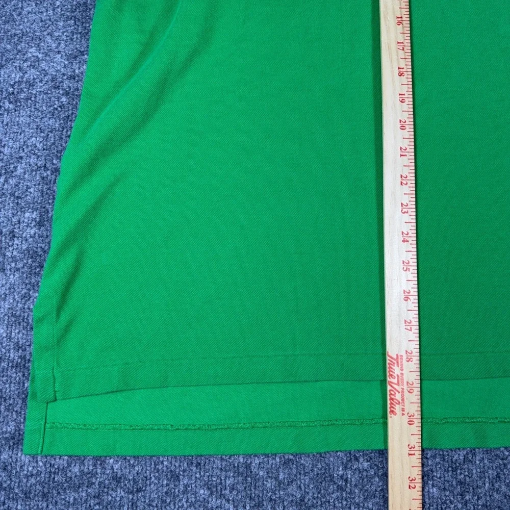 Polo Ralph Lauren Mens 2XLT Tall Green Short Sleeve Pique Polo Orange Pony Logo